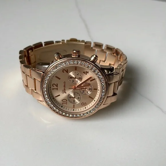 Geneva Rose Gold Watch - Picture 1 of 6